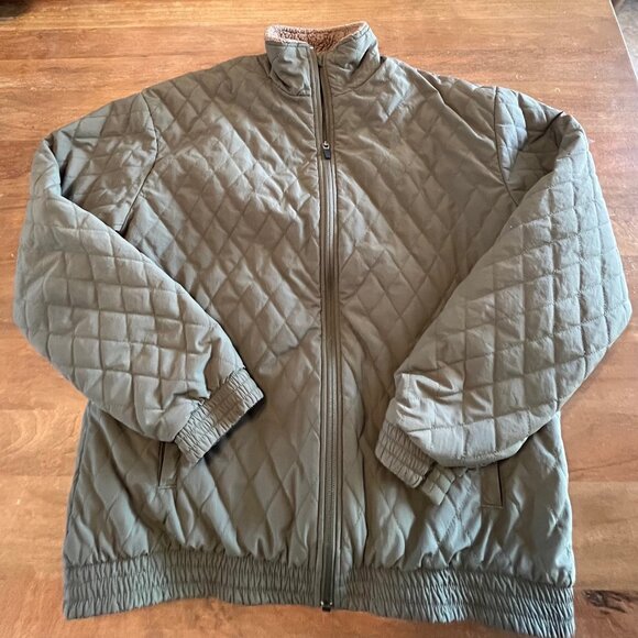 Zanerobe Quilted Light Puffer Jacket Green Outerwear Full Zip Mens Medium - Picture 1 of 9